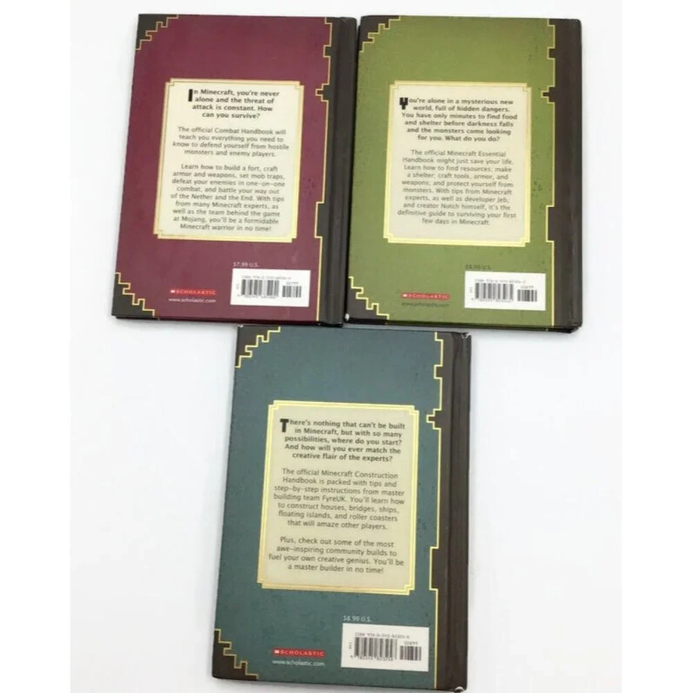 Minecraft Gaming Books Lot 10 Guides & Handbooks Mojang Builds Hardcover